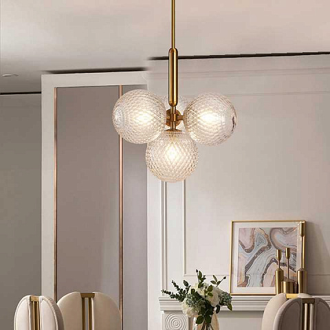 Подвесной светильник Imperium Loft Raffin 4 Transparent Gold 255229-26