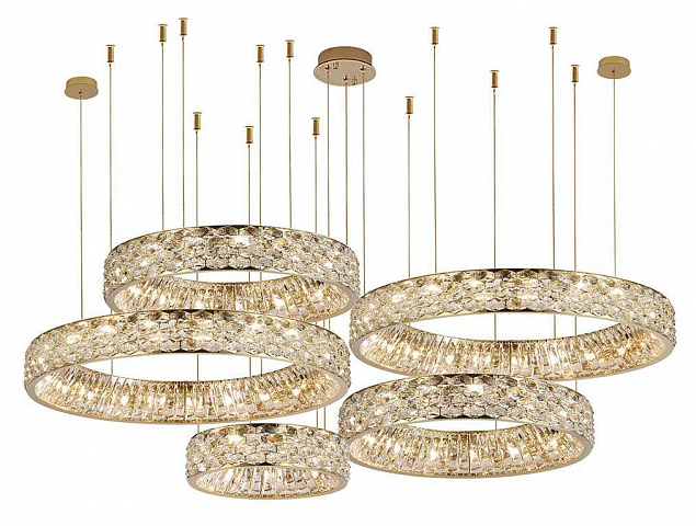 Горизонтальная композиция Newport 8530 из пяти колец золото №185 S8530_185G