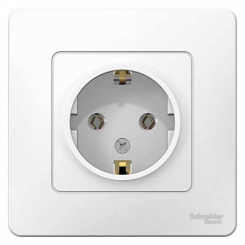 Systeme Electric Blanca внутр Бел Розетка с/з без шторок, 16А, 250В