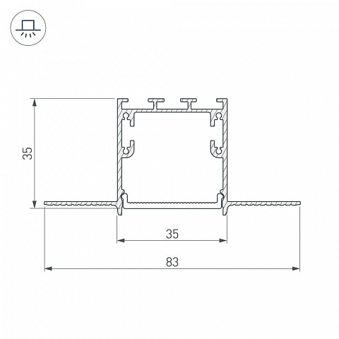 Коннектор X-образный Arlight SL-Linia32-Fantom 030099
