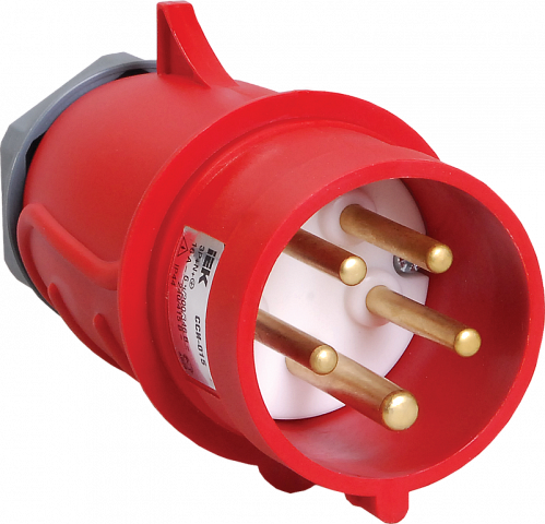 IEK Вилка переносная ССИ-015 16А-6ч/200/346-240/415В 3Р+РЕ+N IP44 MAGNUM