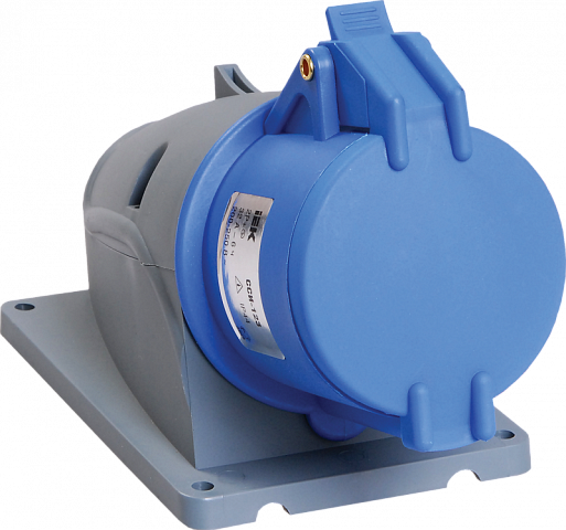 IEK Розетка стационарная ССИ-123 32А-6ч/200-250В 2Р+РЕ IP44 MAGNUM