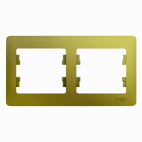 Systeme Electric Glossa Фисташковый Рамка 2-ая, горизонтальная