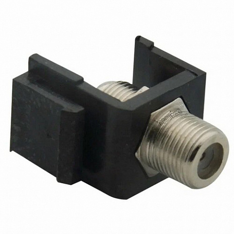 Вставка Keystone с F коннектором (SAT), черный (32555 BK)