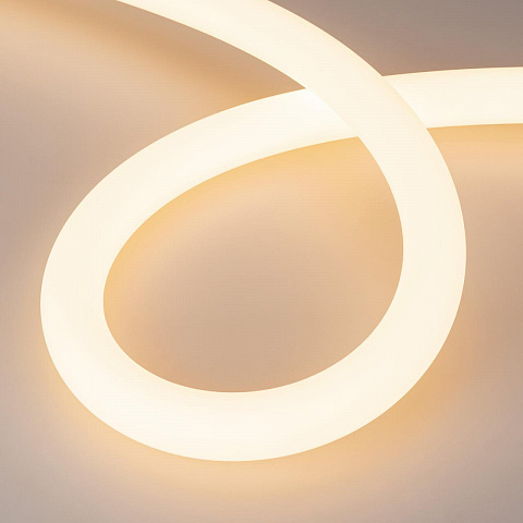 Светодиодная лента герметичная MOONLIGHT-SIDE-A336-D40mm 24V Warm2400 360deg (15 W/m, IP65, 2835, 5m, wire x1) Arlight 039321