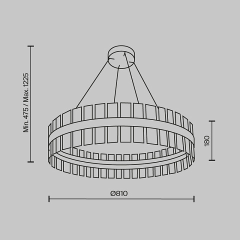 Подвесная люстра Maytoni MOD173PL-L60BS3K
