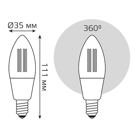 Светодиодная лампа Gauss 1250112