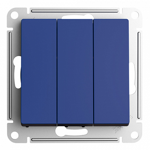 Systeme Electric AtlasDesign Аквамарин Выключатель 3-клавишный, сх.1+1+1, 10АХ, механизм