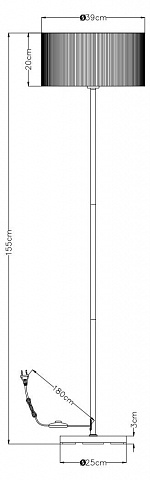 Торшер ARTE Lamp A1021PN-1SS