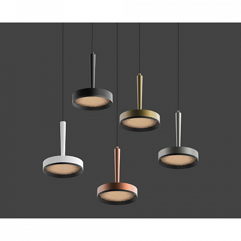 Подвесной светильник Italline IT02-025 dark silver 3000K+IT02-024 black