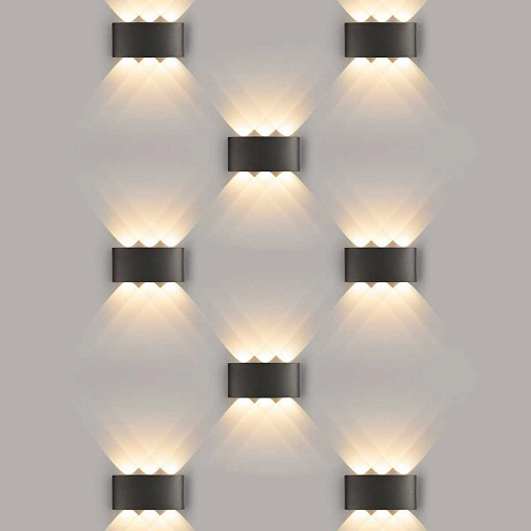 Уличный настенный светодиодный светильник Elektrostandard 1551 Techno Led черный a049671