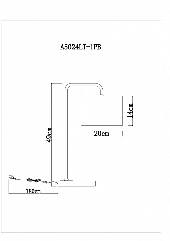 Настольная лампа ARTE Lamp A5024LT-1PB