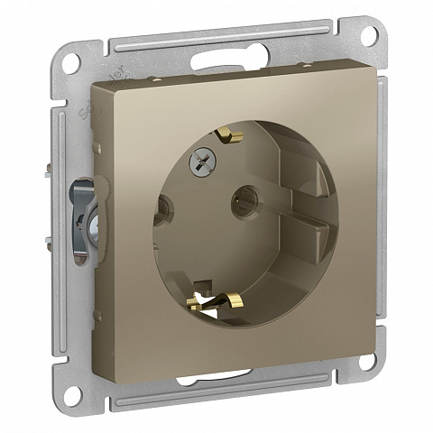 Systeme Electric AtlasDesign Шампань Розетка с/з, 16А, механизм