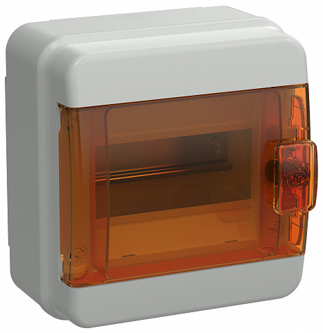 IEK TEKFOR Корпус пласт. КМПн-6 IP65 оранж. прозр. дверь