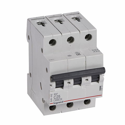 Legrand RX3 Автоматический выключатель 3P 25А (C) 4,5kA