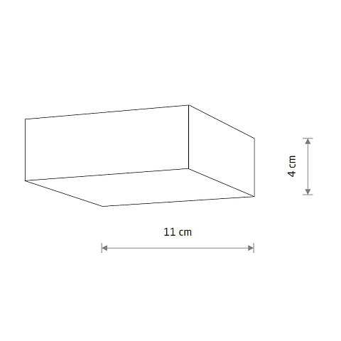 Потолочный cветильник Nowodvorski Lid Square Led Black 10424