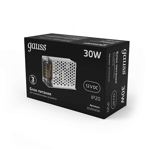 Блок питания для светодиодной ленты Gauss 202003030