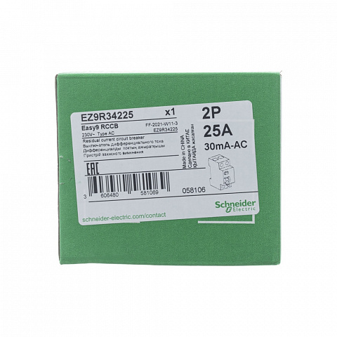 Schneider Electric EASY 9 УЗО 2P 25А 30мА AC