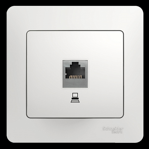 Systeme Electric Glossa Бел Розетка компьютерная RJ45 кат.5E