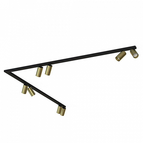 Накладной спот Nowodvorski Mono Corner 2x150 Black/Brass 7755