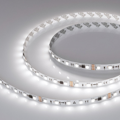 Светодиодная лента Arlight 15W/m 60LED/m 5060SMD холодный белый 5M SPI-B60-10mm 24V White6000-PX6-RAM 039038