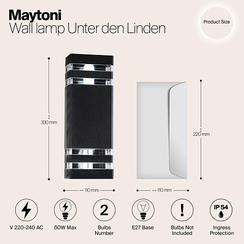 Светильник настенный Maytoni O578WL-02B