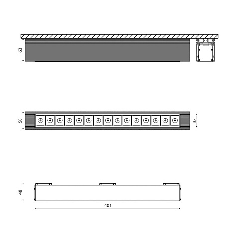 Светильник на шине SWG pro SY-601223-BL-25-NW