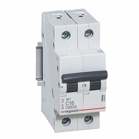 Legrand RX3 Автоматический выключатель 2P 16А (C) 4,5kA