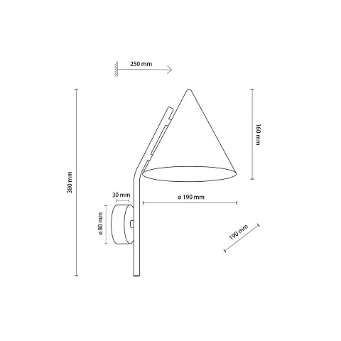 Настенный светильник TK Lighting CONO BEIGE a070965
