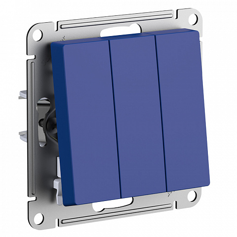 Systeme Electric AtlasDesign Аквамарин Выключатель 3-клавишный, сх.1+1+1, 10АХ, механизм