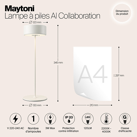 Настольная лампа Maytoni MOD229TL-L3W3K2