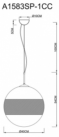 Подвесной светильник Arte Lamp Galactica A1583SP-1CC