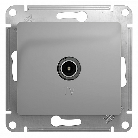 Systeme Electric Glossa Алюминий Розетка TV одиночная 1DB
