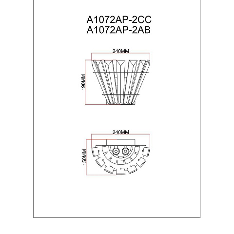 Настенный светильник Arte Lamp Florizel A1072AP-2CC