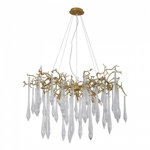 Каскадная люстра Crystal Lux REINA SP8 D1000 GOLD PEARL