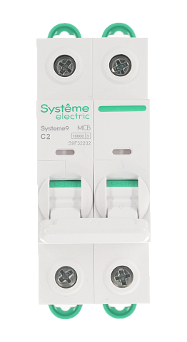 Systeme Electric Systeme9 Автоматический выключатель (АВ) C 2A 2P 10kA 400В