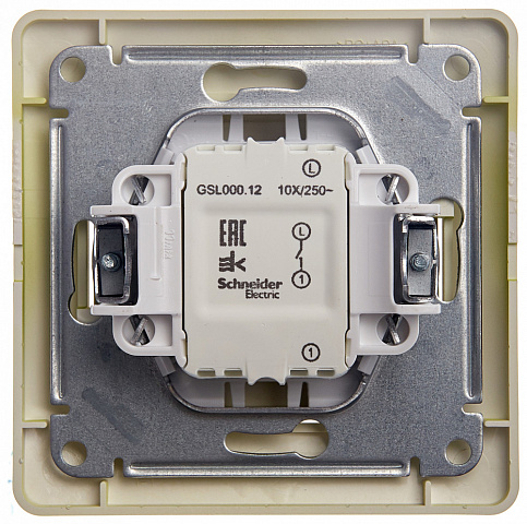 Systeme Electric Glossa Фисташковый Выключатель 1-клавишный сх.1, 10AX (в сборе)