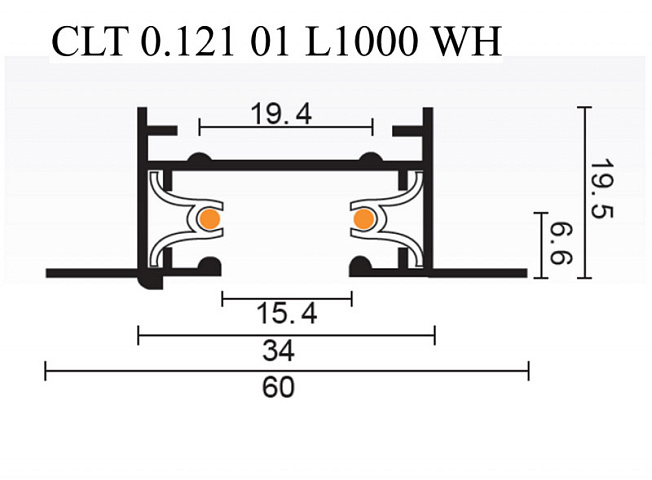 Шинопровод Crystal Lux CLT 0.121 01 L1000 WH