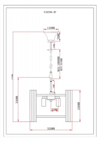 Подвесной светильник Moderli V10780-3P