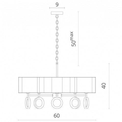 Подвесная люстра Divinare 4069/02 LM-5