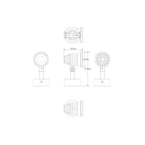 Светильник настенный ARTE Lamp A1127AL-1BK