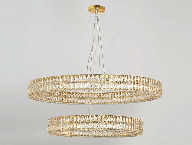 Вертикальная композиция Newport 8550 из двух колец золото №175 S8550_175G