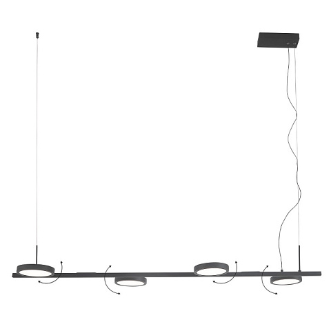 Подвесной светильник Crystal Lux CLT 027C4 L1000 BL