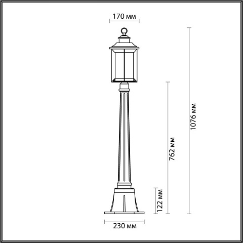Садово-парковый светильник Odeon Light 4961/1F