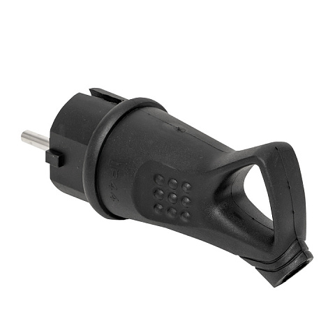 EKF Basic Вилка угловая каучуковая с кольцом 230В 2P+PE 16A IP44