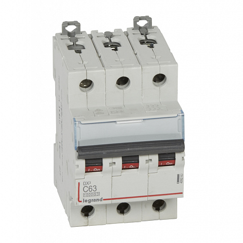Legrand DX3 Автоматический выключатель 3P 63A (С) 10kA/16kA