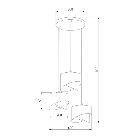 Подвесная люстра TK Lighting 4876 Grant Black