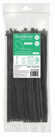 Systeme Electric Стяжка кабельная 370х4.8 Чёрная (100шт)