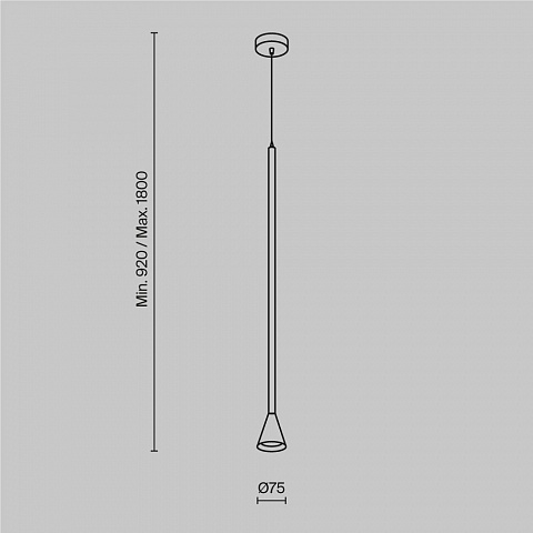 Подвесной светильник Maytoni Technical Arrow P064PL-01B