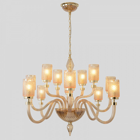 Подвесная люстра Crystal Lux SILVESTRO SP12 AMBER